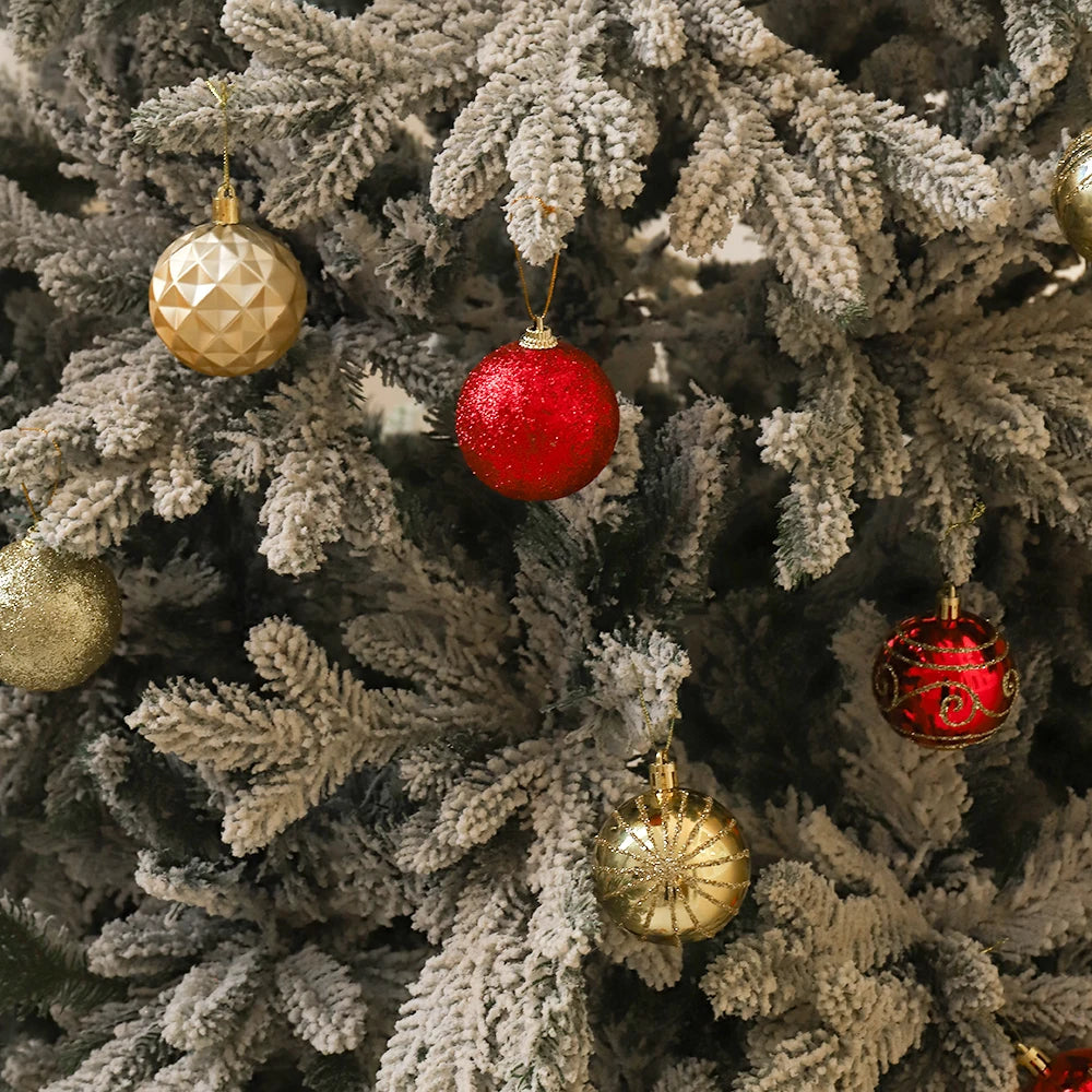 Choice Kugelset 7 cm Glänzende Weihnachtkugeln - Inhalt 12 Stück, Kunststoff