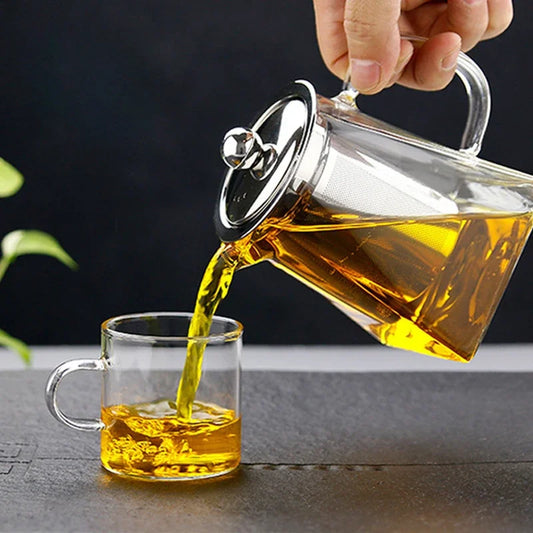 Glass Teapot with Infuser Tea Set Kettle Maker Infusers Jug Teaware Kitchen Dining Bar Home Tea Kit  Glass Teapot  Samovar
