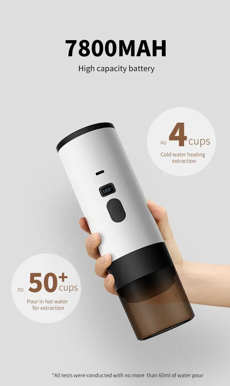 Kaffeemaschine 2025: INSIS FEMME Portable Electric Coffee Maker 3-in-1 - Capsule Coffee Grinder Travel Cordless Heating Car Home Camping Collection