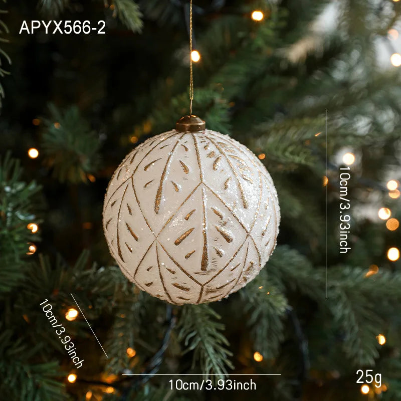 Weihnachten Hängende Anhänger Retro Weiß Gold Ornament Matte Schneeflocke Dekoration Hochwertige Weihnachtsbaum Dekoration Für Fenster