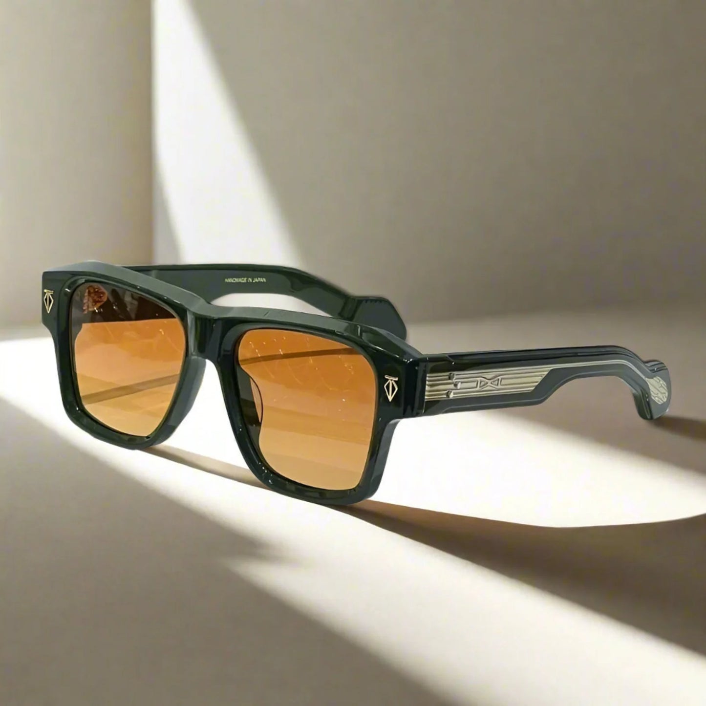 japanese vintage thick acetate sunglasses – unisex square fashion eyewear by estoque | high quality designer style