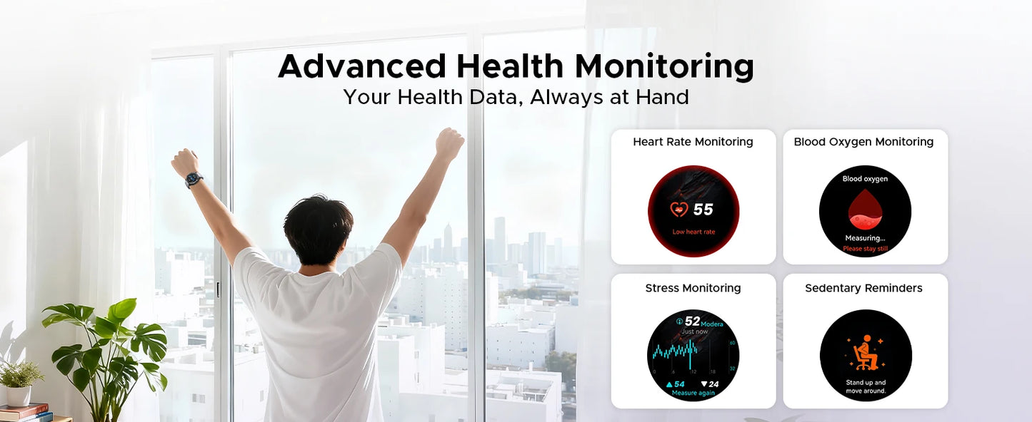 DOOGEE ANYWISE W1 PRO Gesundheitsmonitor - Batteriekapazität 380 mAh, 1,4 Zoll