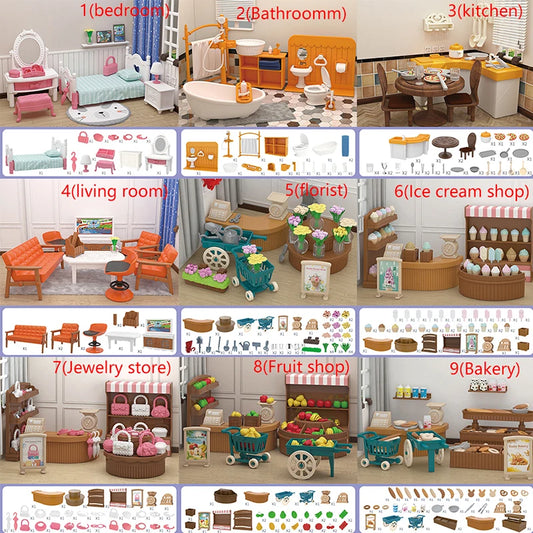 Diapercore Puppenhaus Möbelset Miniatur - 1:12 Plastik 6-12J