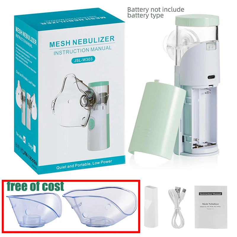 Outdoor Portable Atomizer Kids Adult Saving Emergency Device Nebulizer Silent Mesh Mini First Aid Kit Handheld Asthma Inhaler