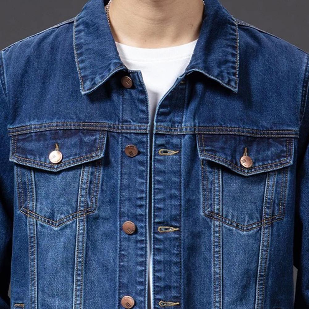 Casual Denim Jacket for Men Coat Single-breasted Cardigan Jacket Men Denim Coat Male Jacket chaquetas hombre куртка мужская