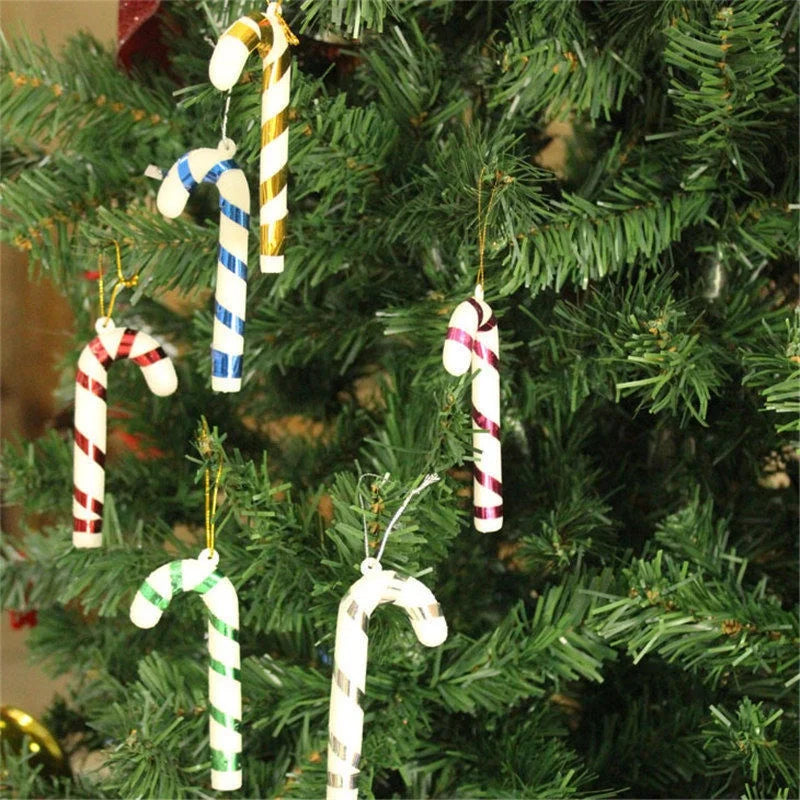 Choice Candy Cane Mini Weihnachtsbaum Deko - 12 Stück, Klein