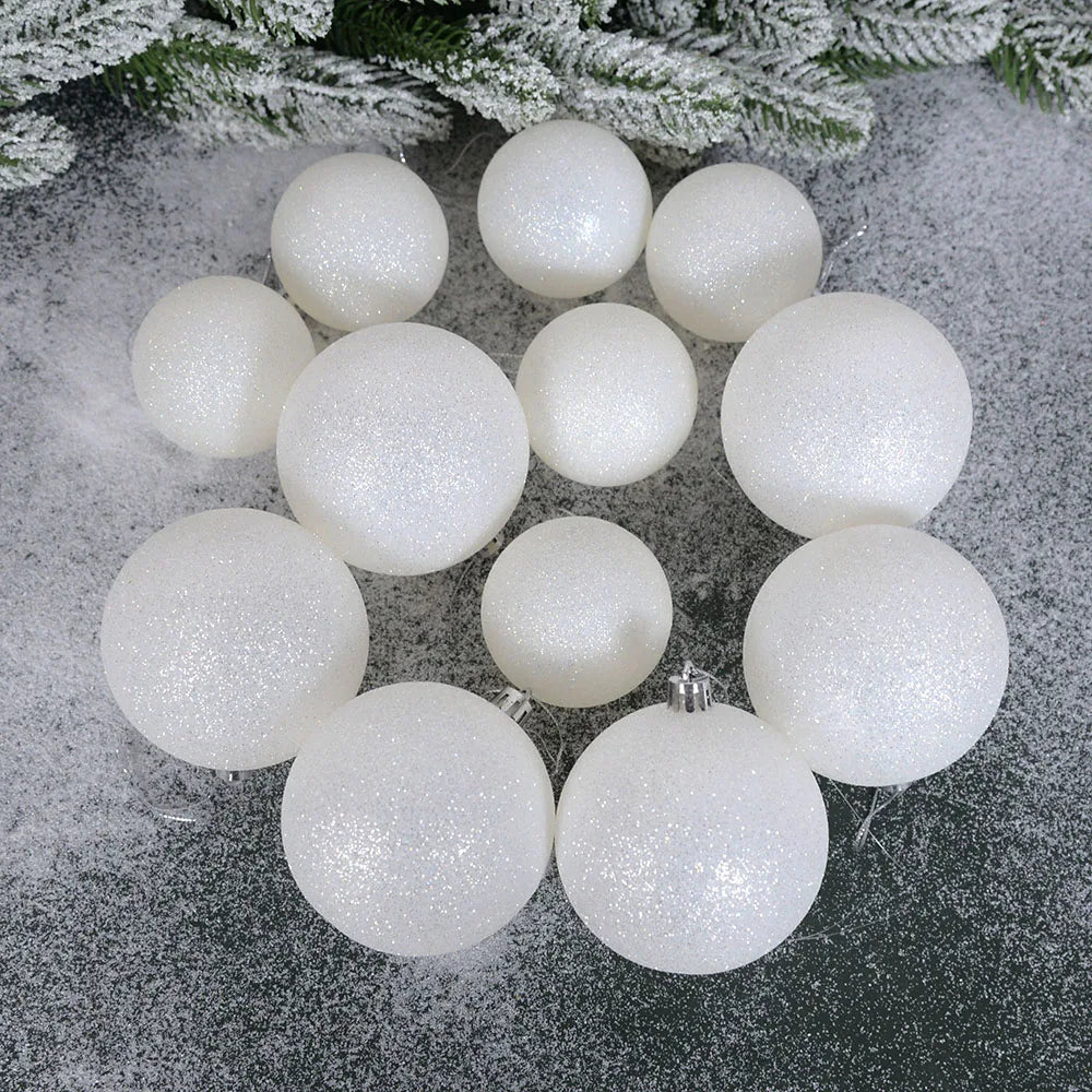 CHIXINHAPPYONE 40 Glitzer-Weihnachtskugel - Größe Ø3 cm, 6er Set