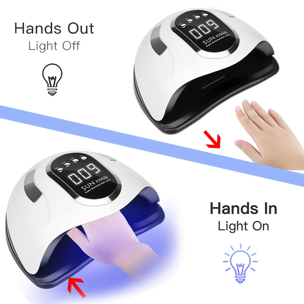 SUN X12 MAX UV LED Nail Lamp For Manicure 66 Led UV Lamp For Nails Gel Polish Dryer With Smart Sensor Professional Salon Tool