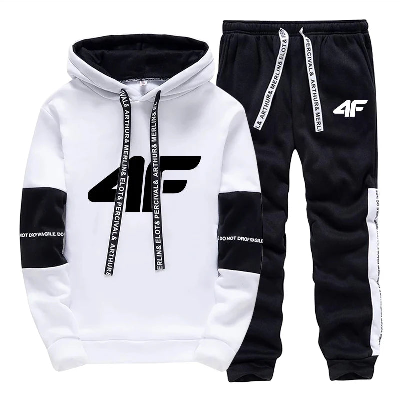 VIPOL Kapuzen-Trainingsanzug Komfort - Polyester M L