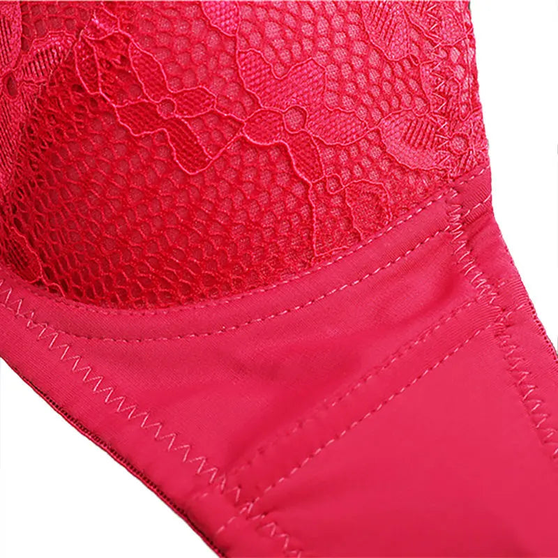 BH 2025: Ladies Sexy Lace Push Up Bra with Underwire Bow Bralette - Female Underwear Lingerie Adjustable Straps Gathered Brassiere 2024 Collection