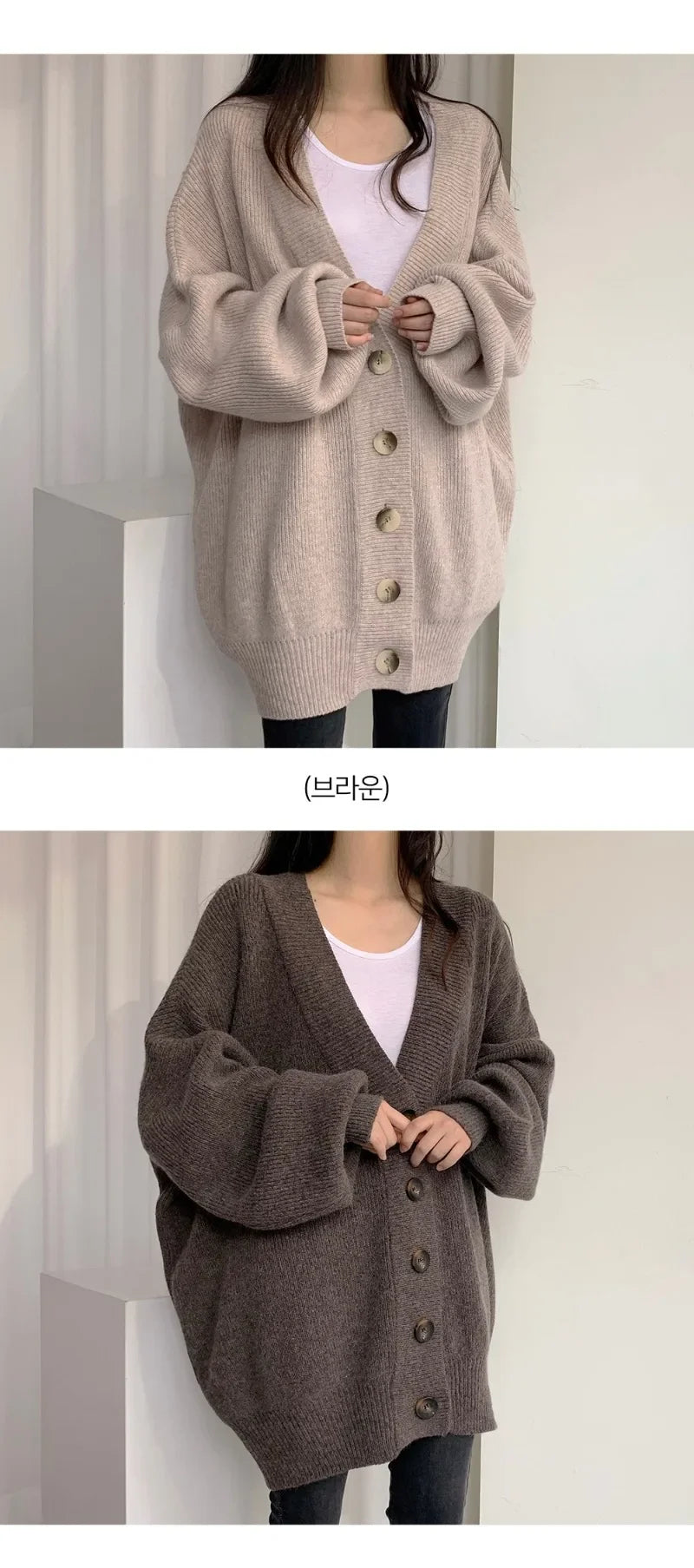 XIBUSANACN Cardigan Sweater Coat - Größe Regular, Loose