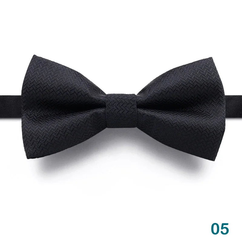 HYWAC28 Herrenfliege Verstellbar - Schwarz Polyester 8cm
