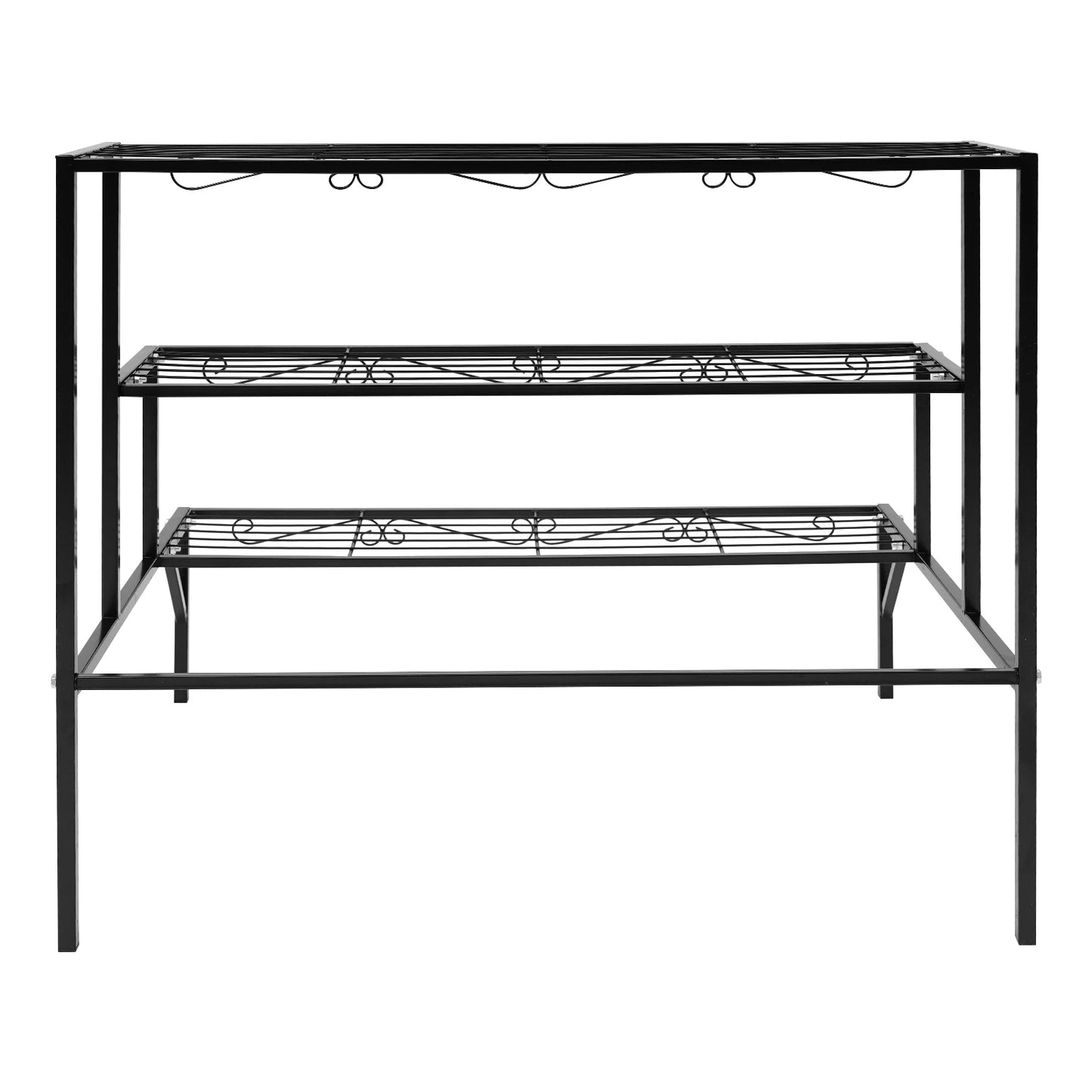 NONE Blumentopf-Präsentationsständer 3-stöckig 70x58x60 cm Metall