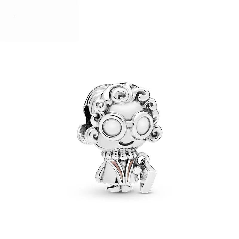 Neue 925 Silber Lernhilfe Schultasche Uhranhänger Charms Beads Fit Original Pandora Armband DIY Schmuck Für Frauen 2024