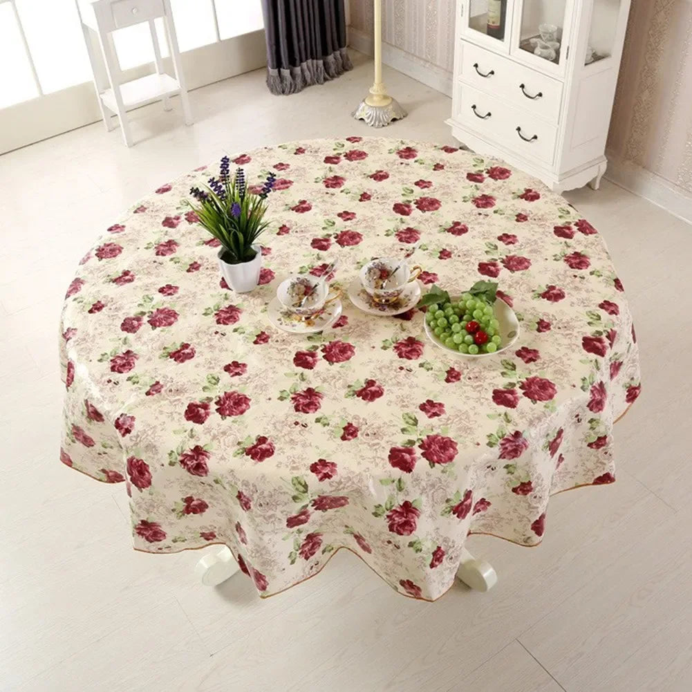152/180 Cm Round Tablecloth Washable Tablecloth Decorative Tablecloth Indoor Holiday Home Christmas Party Picnic Restaurant