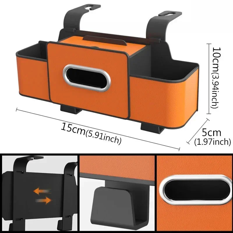 Multifunktion Auto Rücksitz Organizer Leder Innenraum Aufbewahrungstasche Auto Hängebox Für Verstauen Ordentlich Mit Handy Tissue Becherhalter