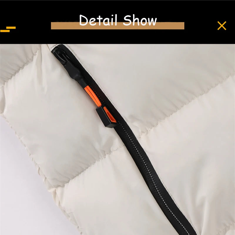 YAHOUFJUNYACN Weste Abnehmbare Kapuze - Reißverschluss Größe M