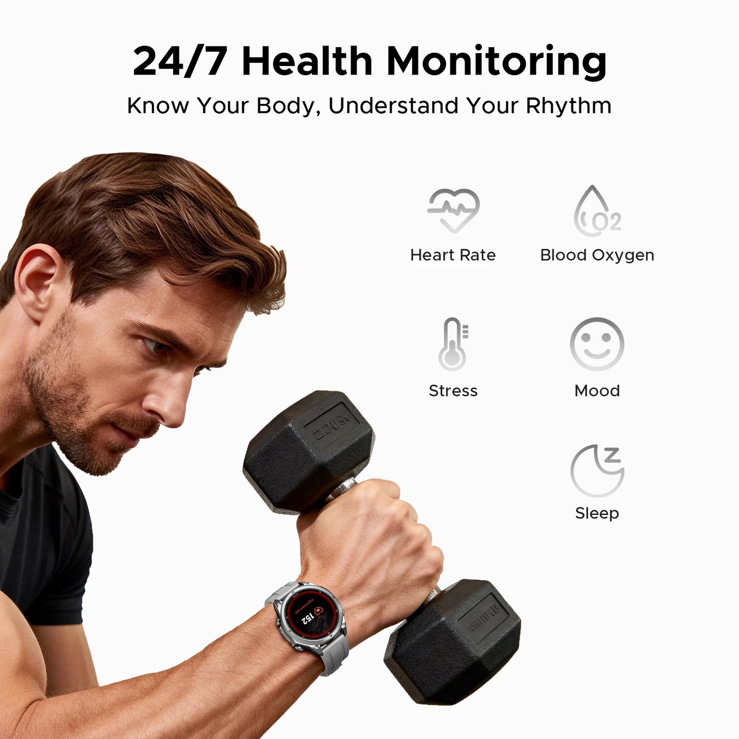 DOOGEE ANYWISE W1 LITE - Akku 8-12 Tage, 5ATM, 1,43Zoll