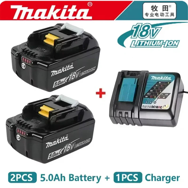 Makita 100% Original Rechargeable Power Tool Battery 6.0Ah 18V BL1830 BL1850 BL1840 BL1860 BL1815，Replaceable LED Lithium-ion