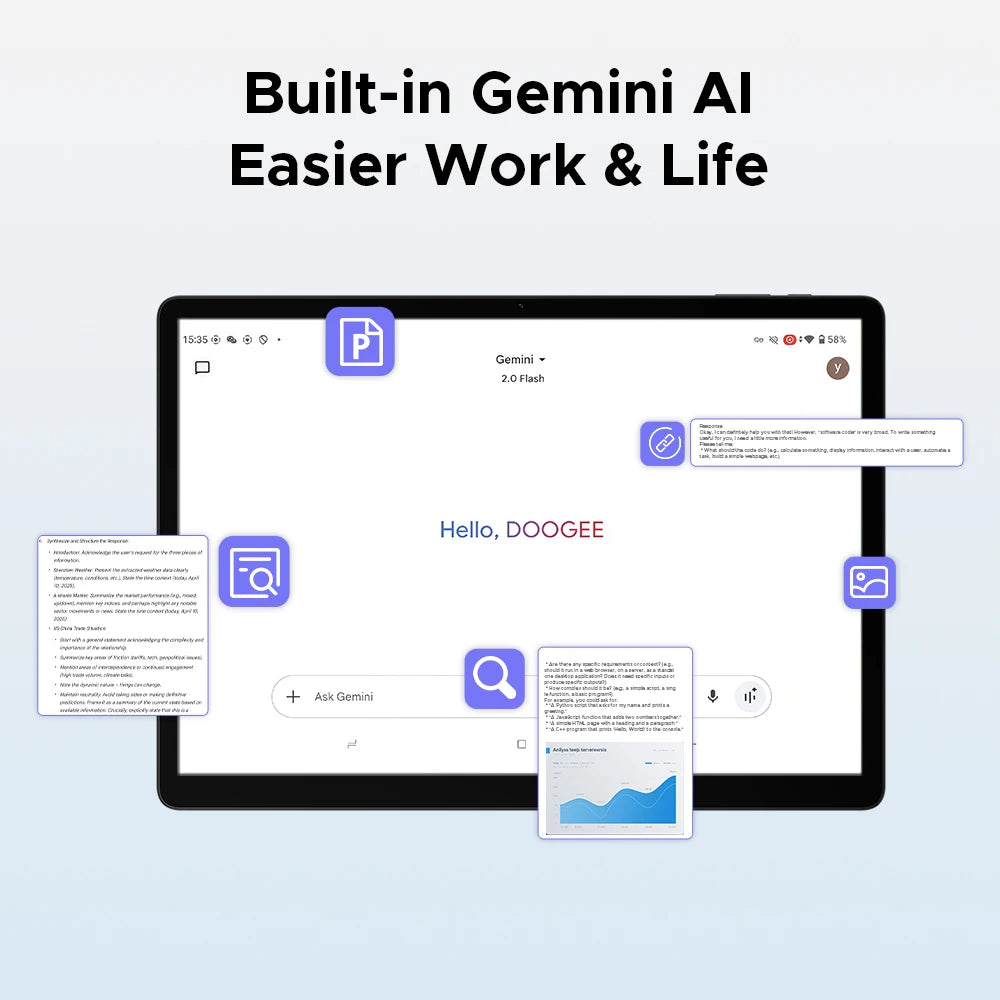 DOOGEE Tab E3 Max Gemini AI Quad-Lautsprecher - 14Zoll Display 256GBROM 13500mAh