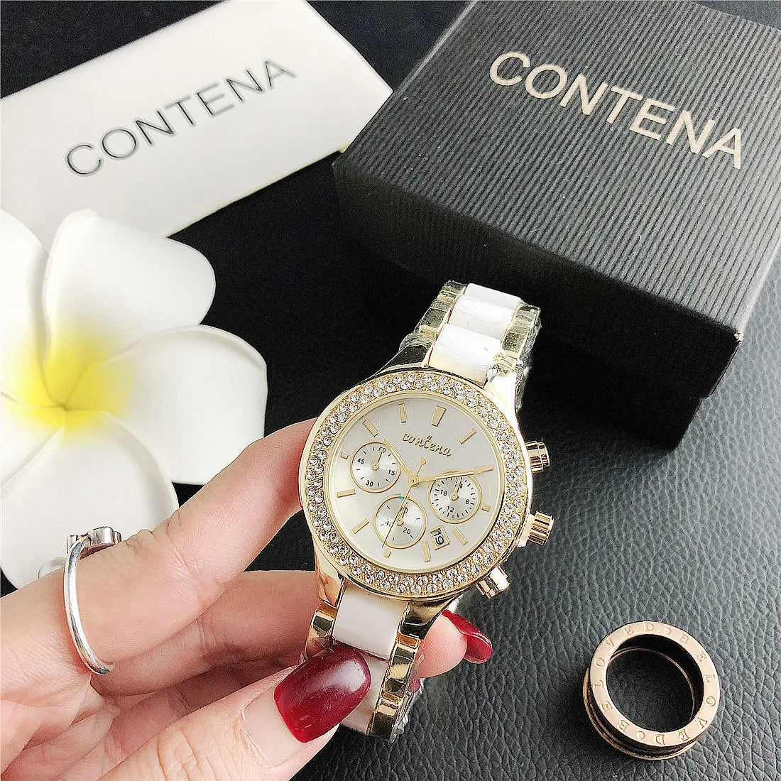 Luxus-Uhren 2025: Top Brand Fashion Rhinestone - Elegant Rose Gold Ladies Bracelet Quartz Collection