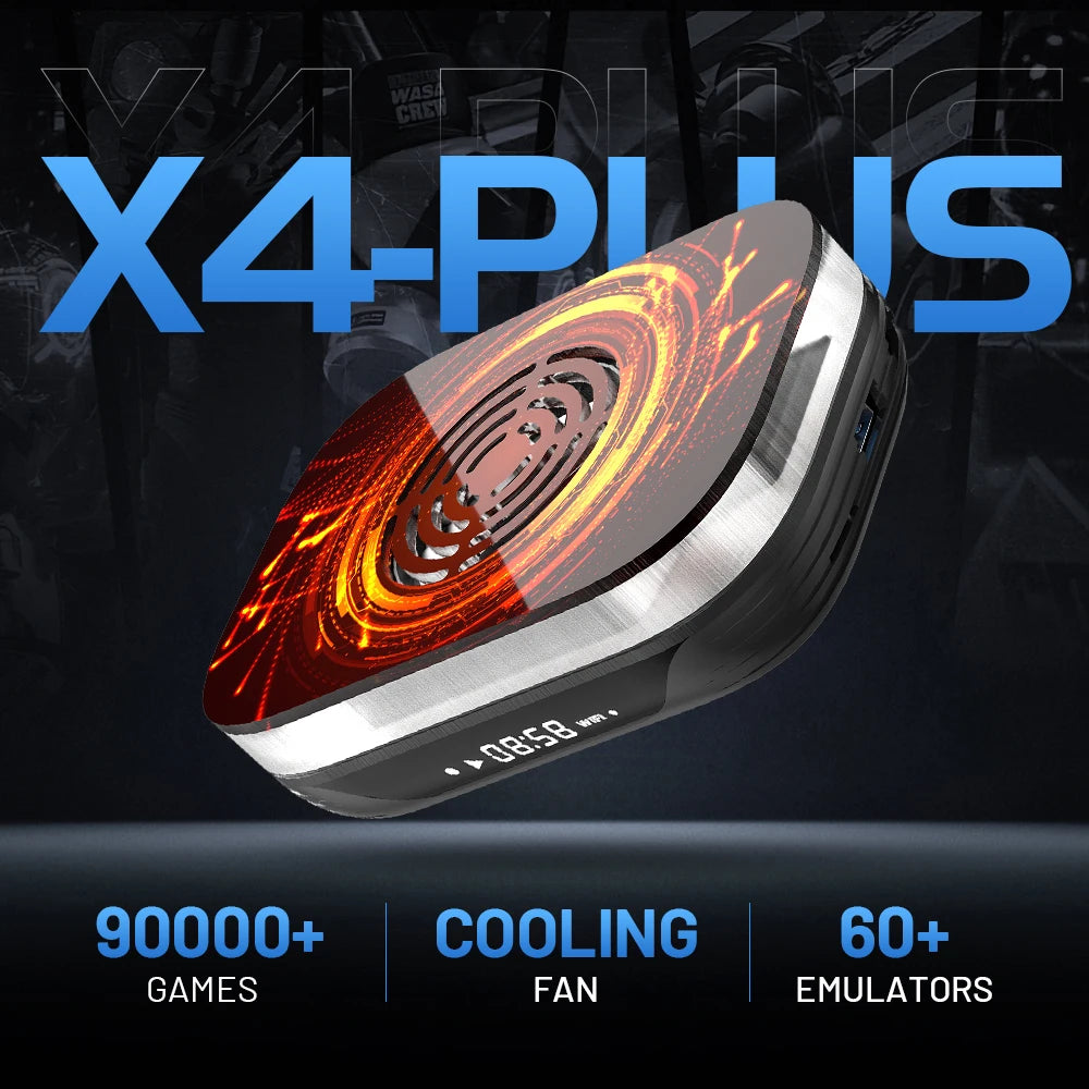 Consolă retro KINHANK X4 Plus - peste 90.000 de jocuri, S905X4