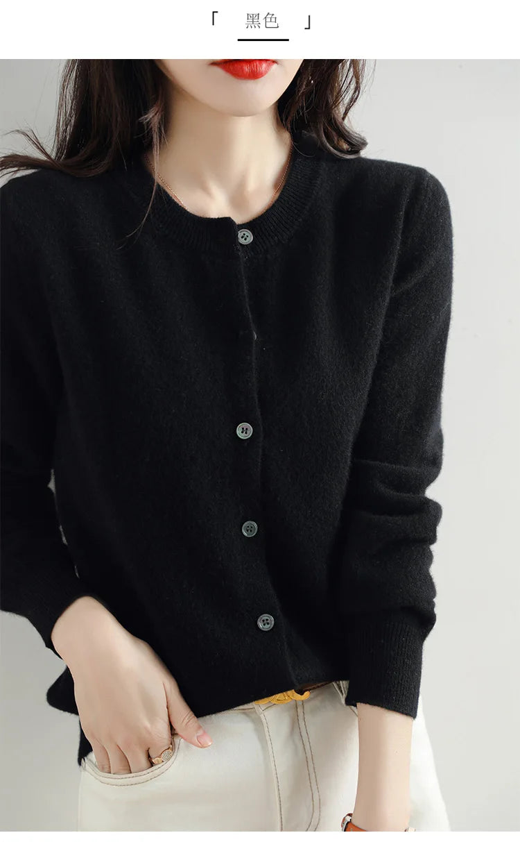 Ganleawort Cardigan Kuschelig - Größe Regular; Mat. W/A/V