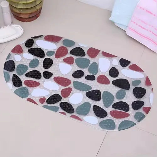 Cute Cartoon Anti-Slip PVC Bath Mats With Sucker 38cm*69cm Bathroom Multi-Color Carpet Bathtub Non-Slip Shower Soft Massage Pad