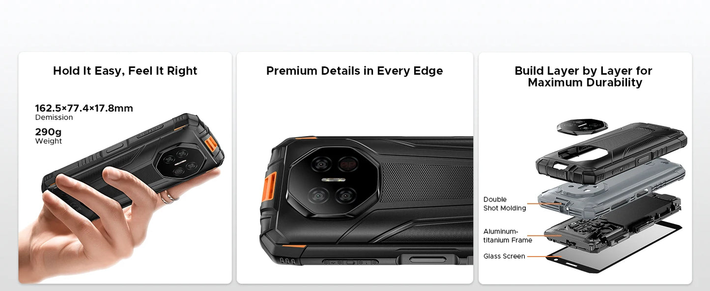 DOOGEE Fire 3 Ultra Robustes Smartphone - 8350mAh 18W 5,5 Zoll