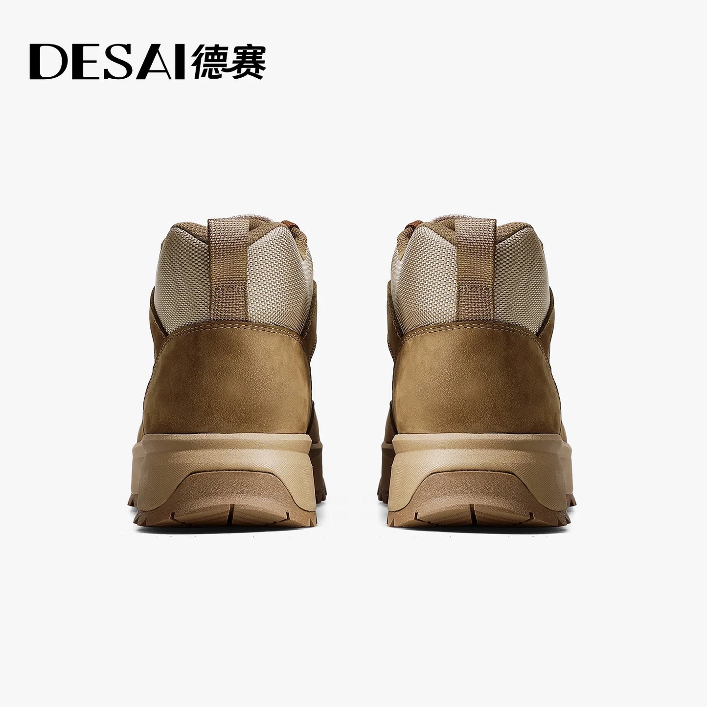 Ghete DESAI galbene cu talpă înaltă - Pantofi de lucru călduroase pentru exterior - Mărimea 39-44, Căptușeală călduroasă performantă, Înalți până la gleznă