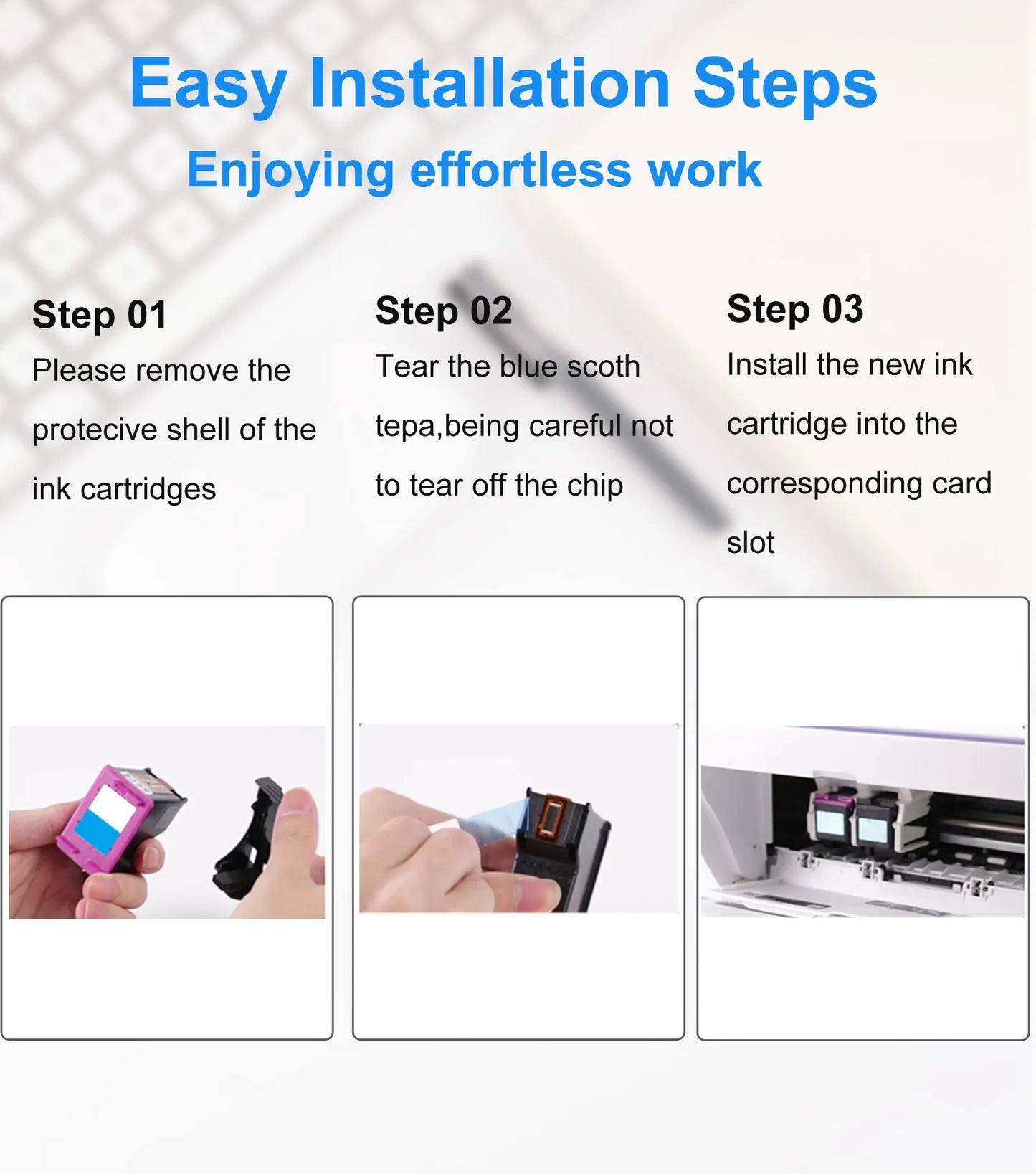 HP 303XL Kompatibel - XL Kapazität, 3er Pack, C/M/Y