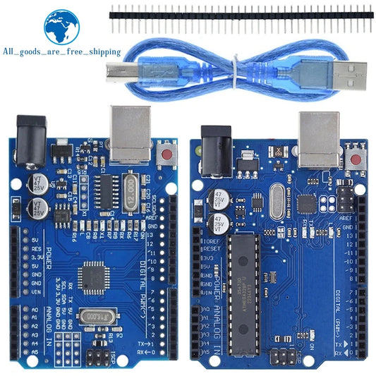 UNO R3 Entwicklung Board ATMEGA328P CH340 / ATEGA16U2 Kompatibel Für Arduino mit Kabel R3/R4 UNO Proto Shield Erweiterung Board
