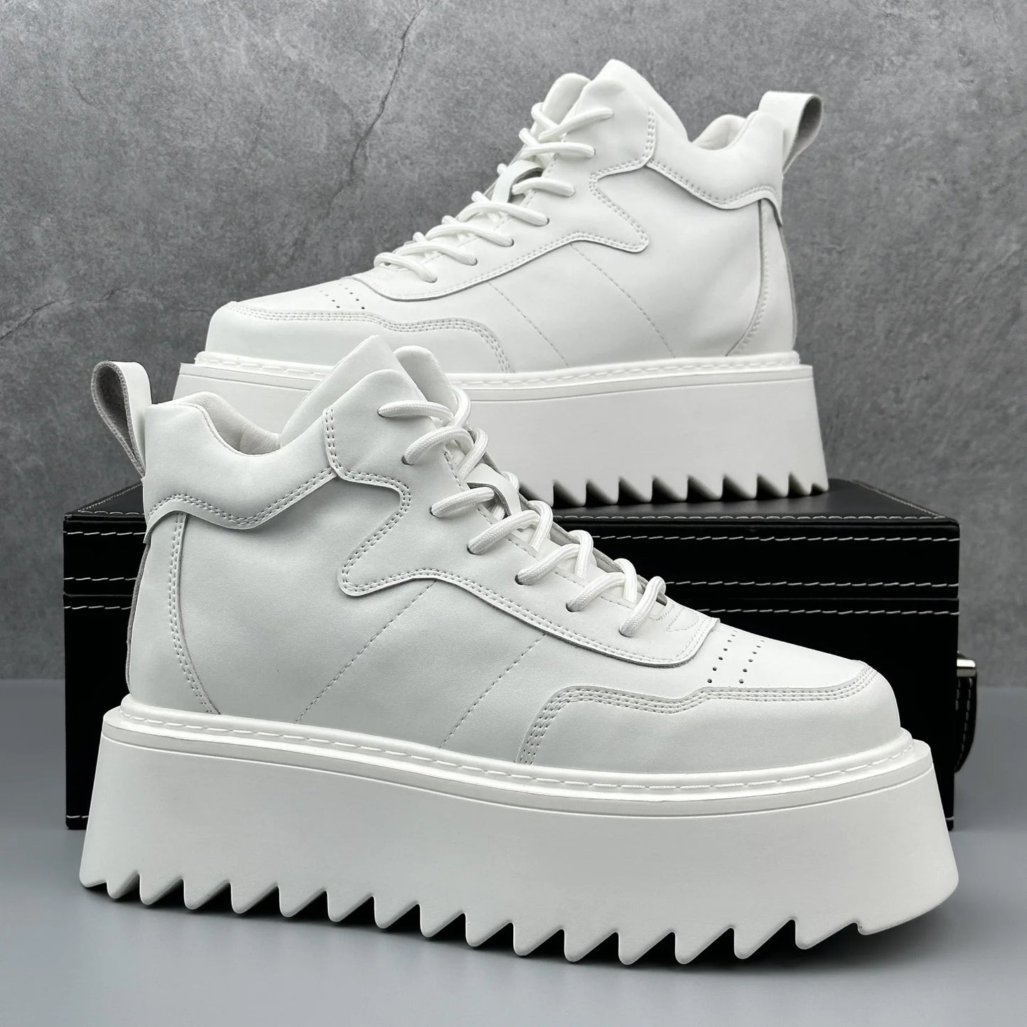 Nova Runner High Top Leder Komfort- Plateau 3cm Größe 42-46