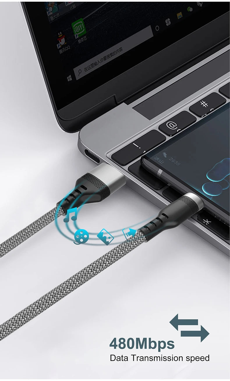 YUAIJAM USB-C Kabel - 6A, Länge 1-8 m, Typ-C zu Typ-C