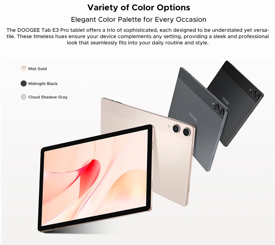 DOOGEE Tab E3 Pro 2-in-1 Tablet - 256GB ROM, 32GB RAM, 13 Zoll Display