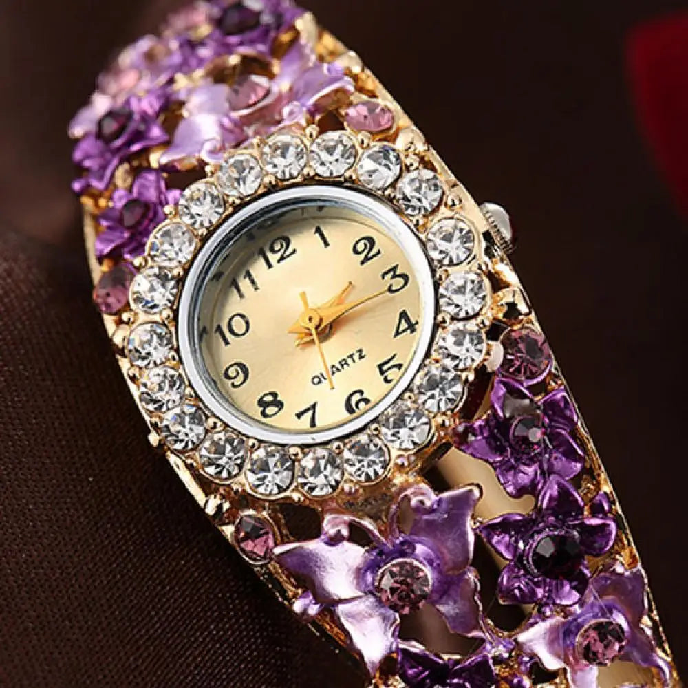 Blume Schmetterling Frauen Uhr 2025 - Zifferblatt Strass Armband Armbanduhr - Fashion Armbanduhr Weiblich Casual Damen Uhren