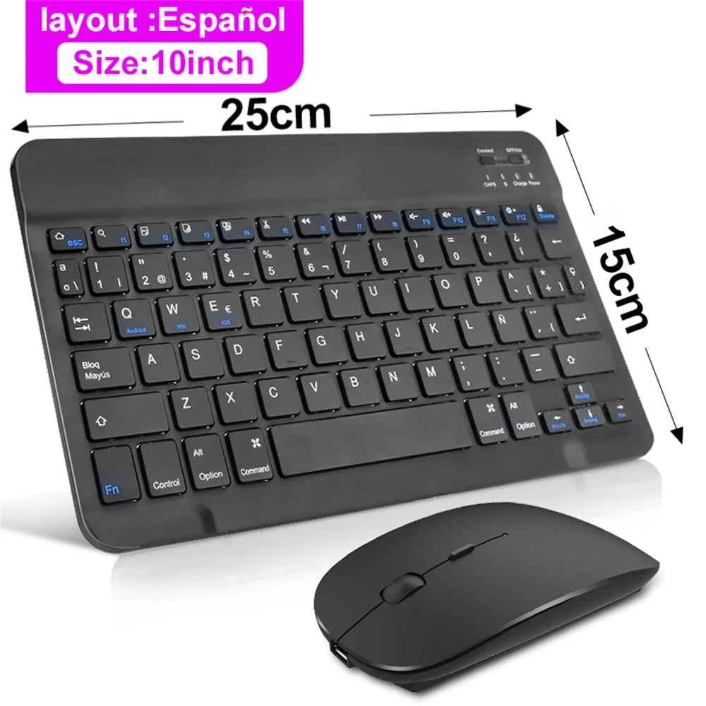 Bluetooth Wireless Tastatur und Maus für iOS Android Windows Tablet - Deutsche Version