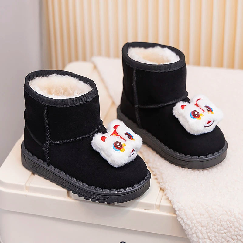 Kinder Winter Stiefel für Jungen Outdoor Neue Mädchen Schnee Stiefel Niedlichen Cartoon Mode Kausalen Kinder Outdoor Plüsch Stiefel Warme Vielseitig