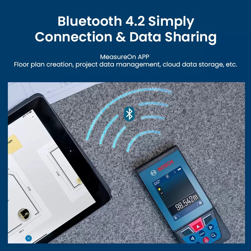 Bosch Laser Entfernungsmesser 30/40/50/100m Distanzmesser Hochpräzision Laser Level Elektronisch Bluetooth Messwerkzeuge GLM 50-27CG