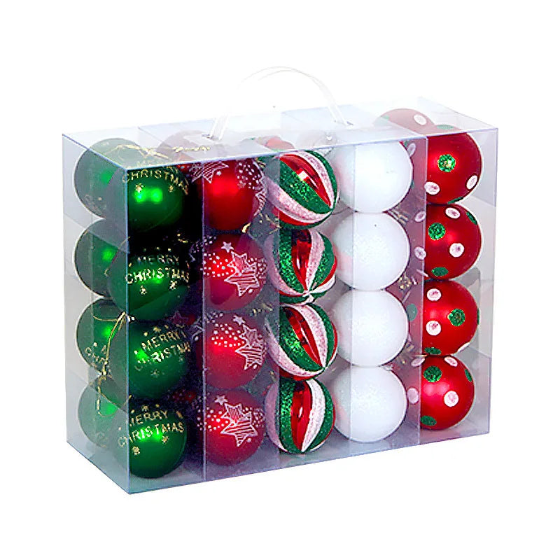 Neues Weihnachtsball-Set Handbemalt - Kapazität 40 Stück Ø6 cm