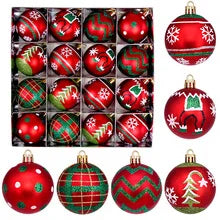 Neues Weihnachtsball-Set Handbemalt - Kapazität 40 Stück Ø6 cm