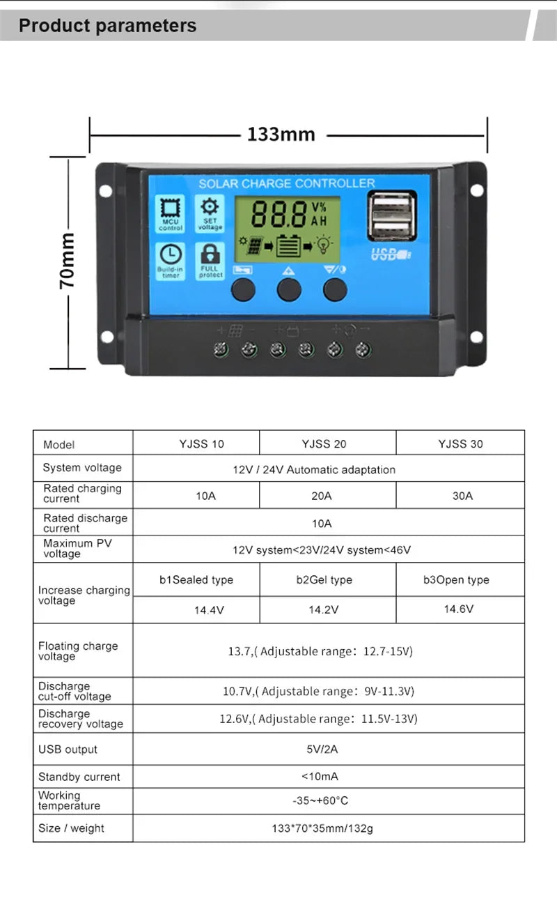 300W/600W Solarpanel-Kit Komplett 12V Polycrystallin USB-Strom Portable Outdoor Aufladbar Solarzelle Solargenerator