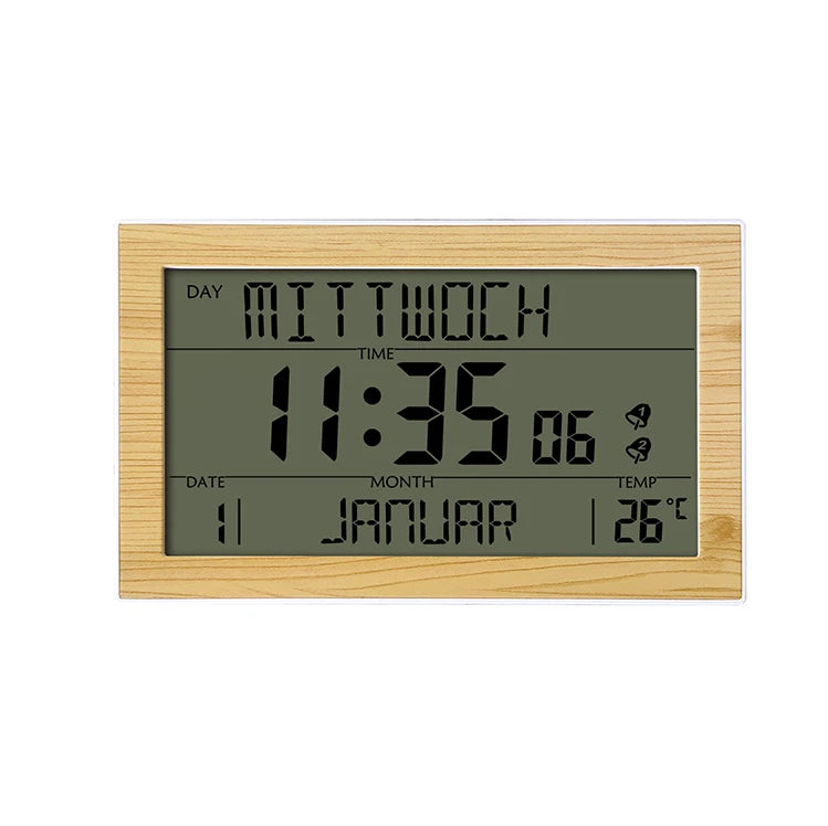 Großer Bildschirm Kreativ Digital Wanduhr Heim Nachttisch Zimmer Elektronisch Wecker Mit Thermometer Wanduhr Dual Wecker Einstellung