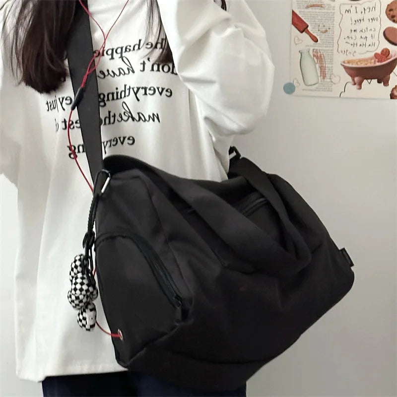 Large Crossbody Travel Tote Bags for Women 2024 Canvas Shoulder Messenger Bag Sports Yoga Satchels Fashion Woman Handbag