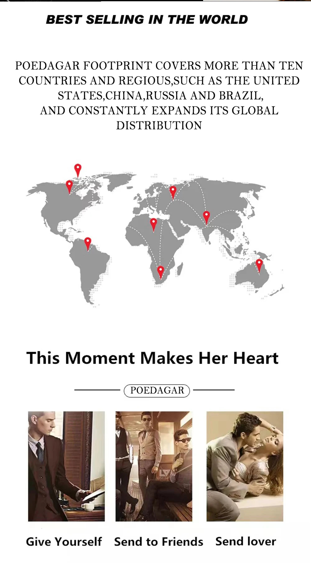 POEDAGAR Luxus Chronograph - Kapazität Batterie QUARTZ 13mm