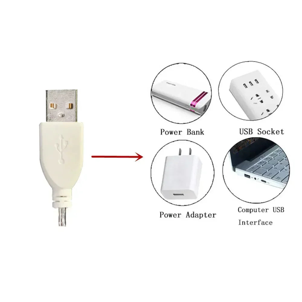 LOUCUNGAN USB Meteor Shower Lichterkette - 5V, <60 lm, Kompakt