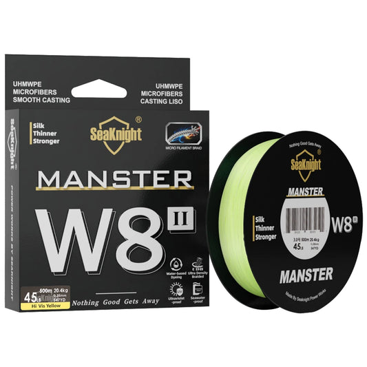 SeaKnight Brand W8 II Series Fishing Line 8 Strands 500m 300m anti-UV anti-saltwater Coating, Multifilament PE Line Braided Wire