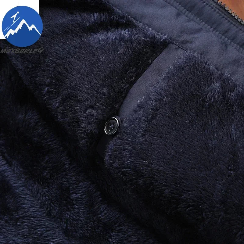 FleecePro Lange Jacke Winddicht - Baumwollfüllung, Größe XL