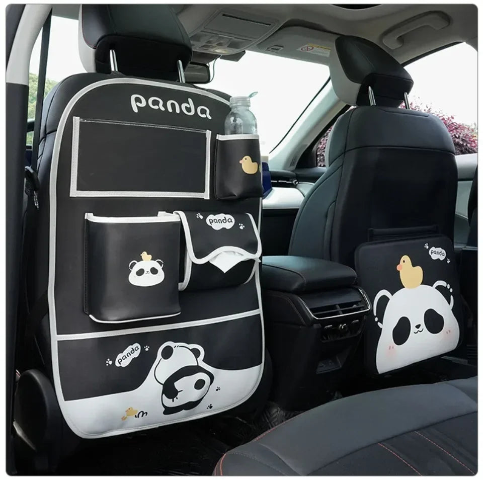 Auto-Organizer 2025: Car Seat Back Storage Bag Children Anti Kick Pad - Cartoon Seat Backrest Hanging Organizer Waterproof Durable Auto Storage Collection