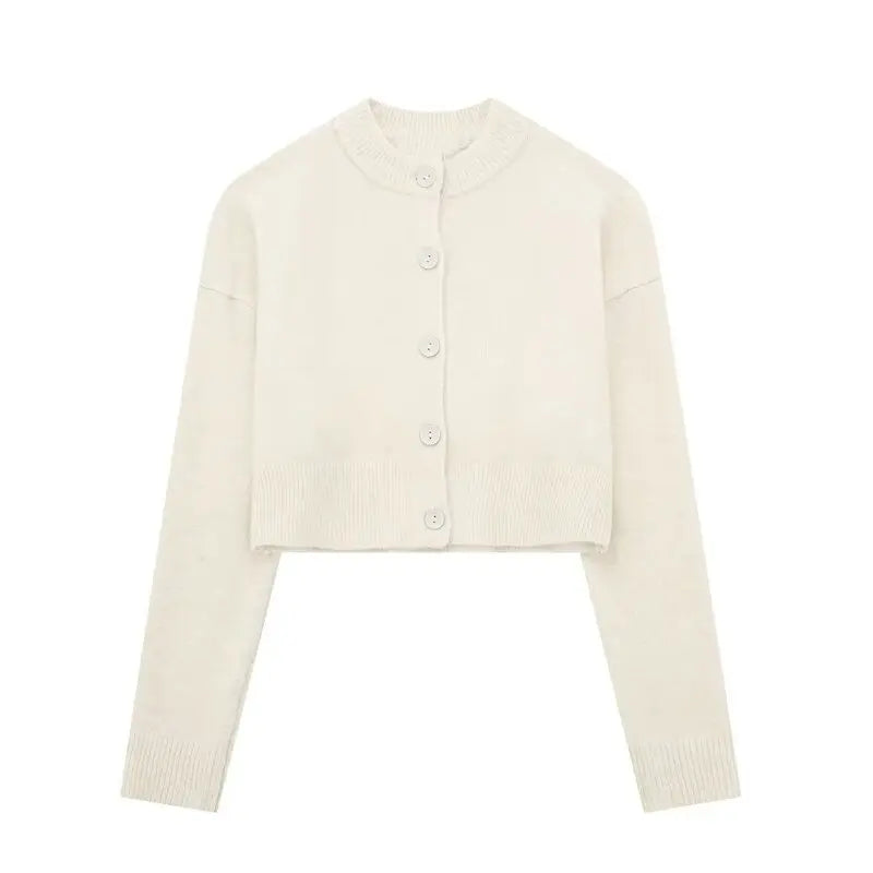 Andere Jaet Strickjacke O-Ausschnitt - Acryl, Vollarm, L